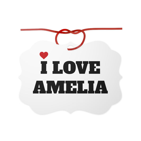 I LOVE AMELIA <3 ORNAMENT