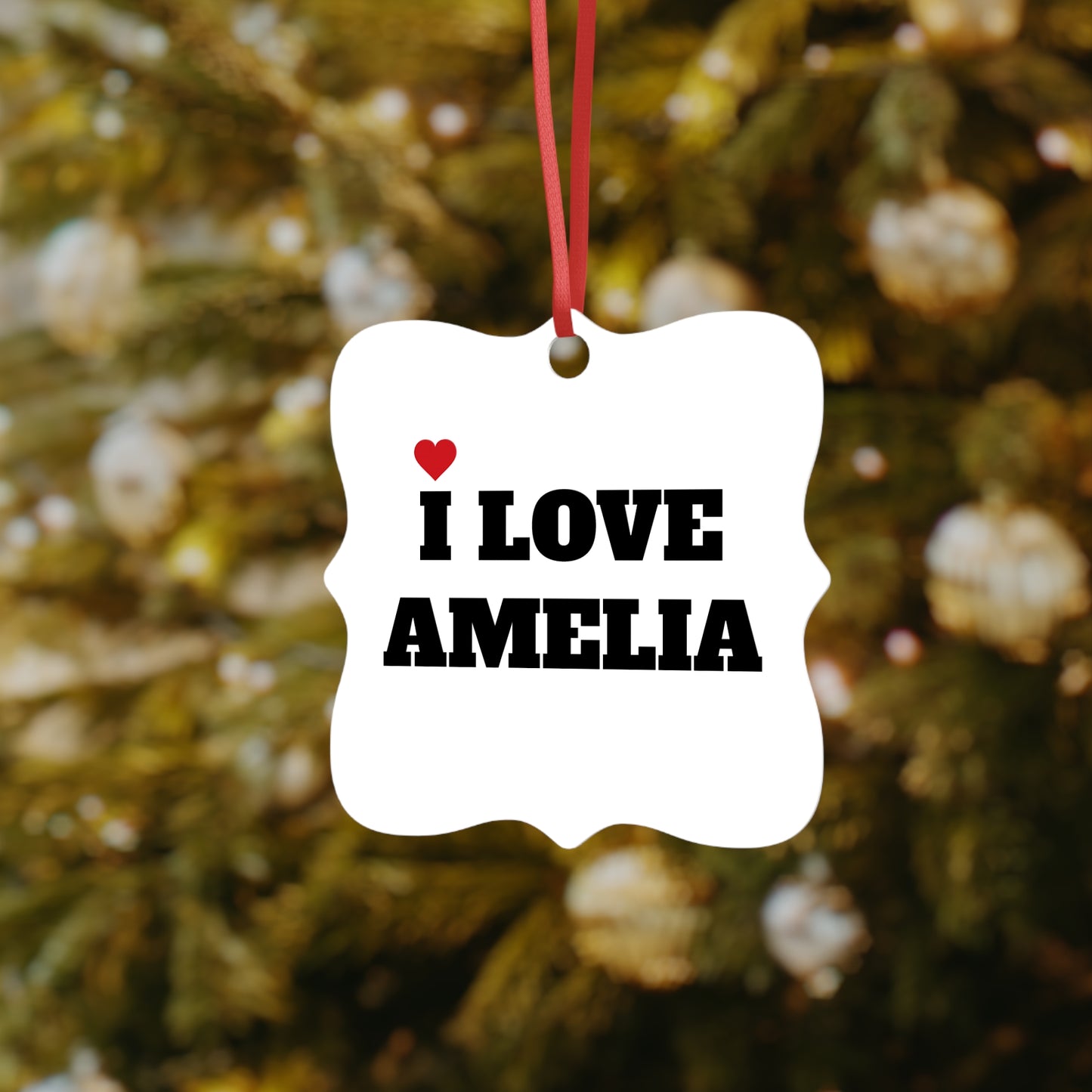 I LOVE AMELIA <3 ORNAMENT