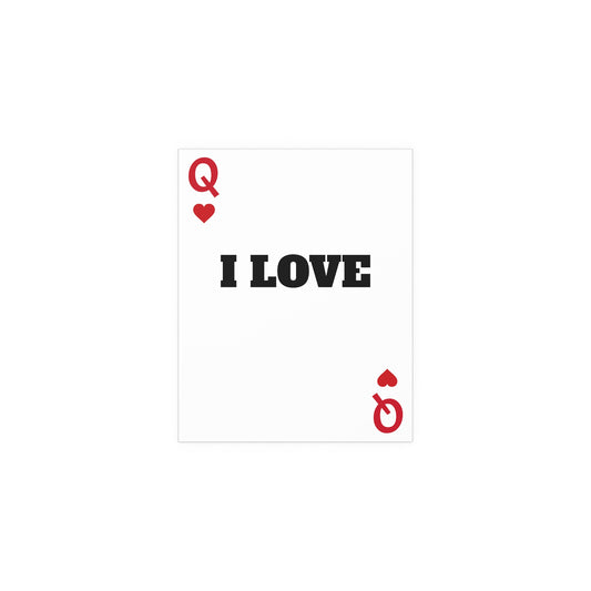 CREATE YOUR I LOVE YOU PLAYING CARD POSTER