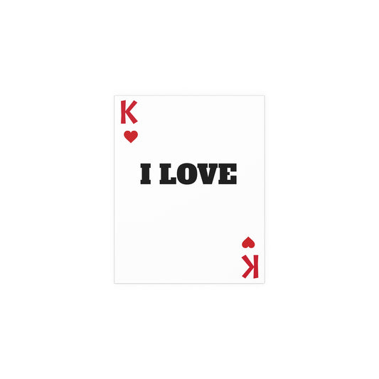 CREATE YOUR OWN I LOVE YOU PLAYING CARD POSTER