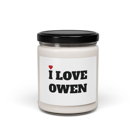 I LOVE OWEN <3 CANDLE