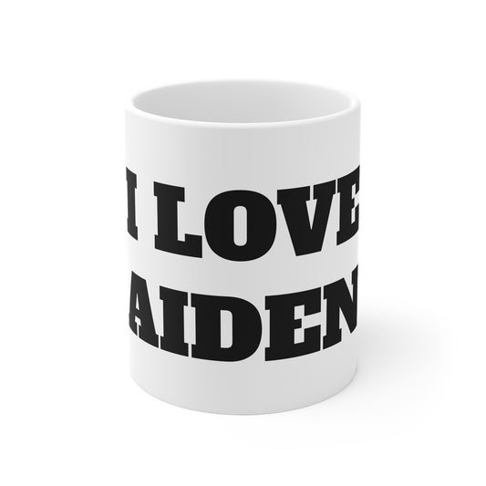 I LOVE AIDEN MUG