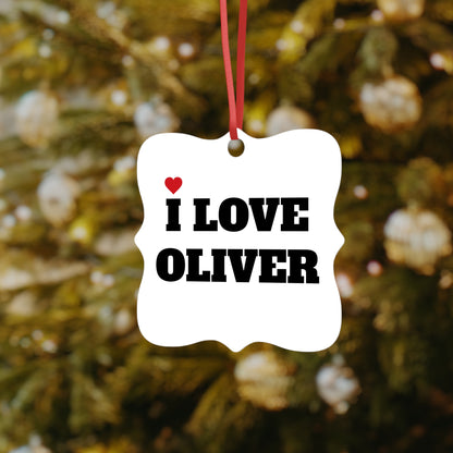 I LOVE OLIVER <3 ORNAMENT